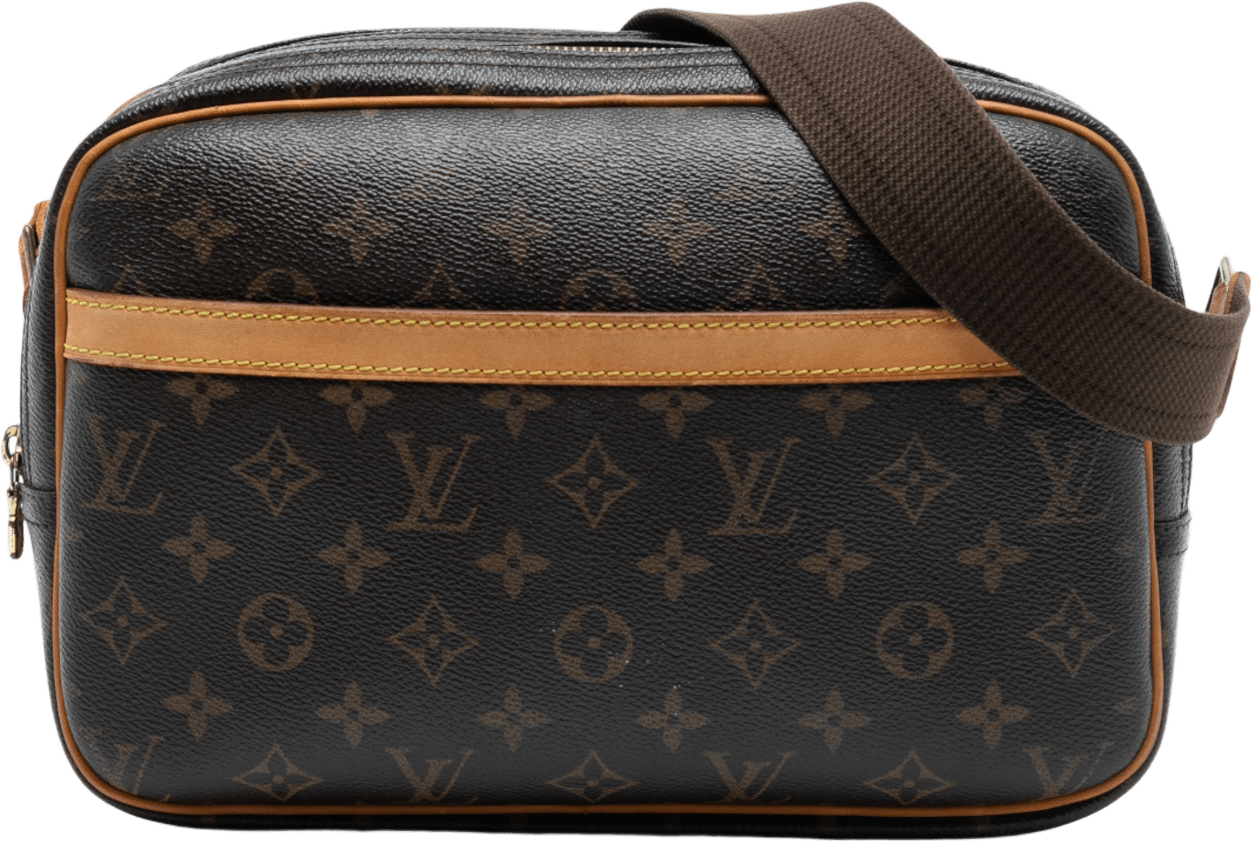 Louis Vuitton Monogram Reporter Pm, från Luxclusif, i färgen brown.