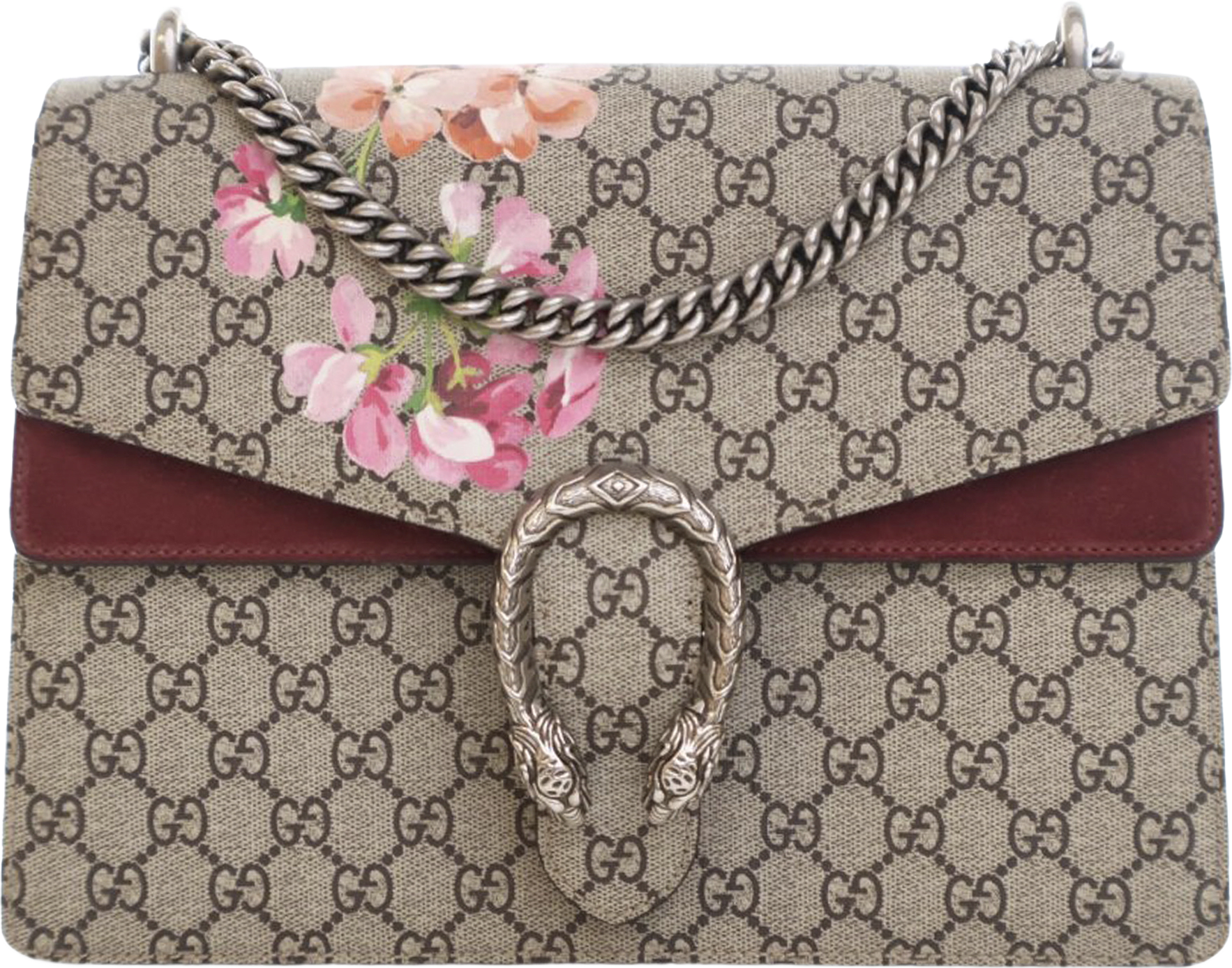 Gucci Medium Gg Supreme Blooms Dionysus Shoulder Bag