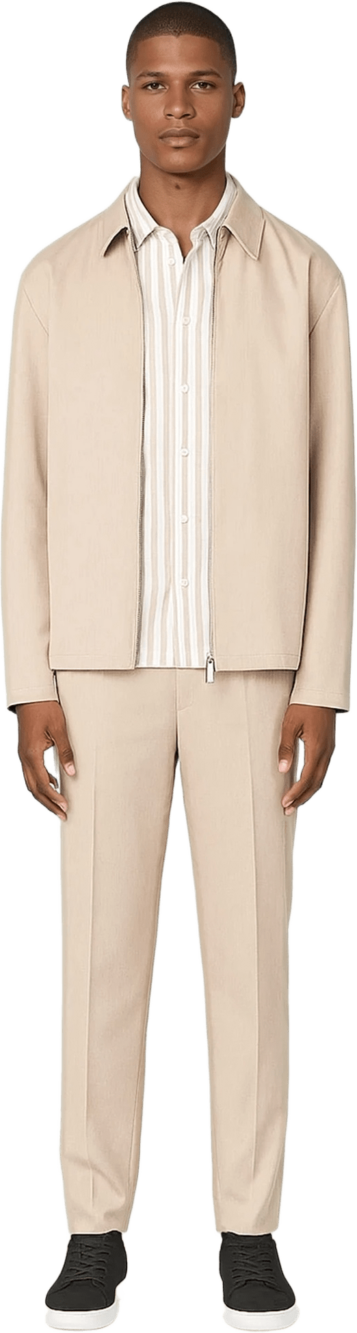 Evander Suit Zip Overshirt, från Ciszere, i färgen beige.