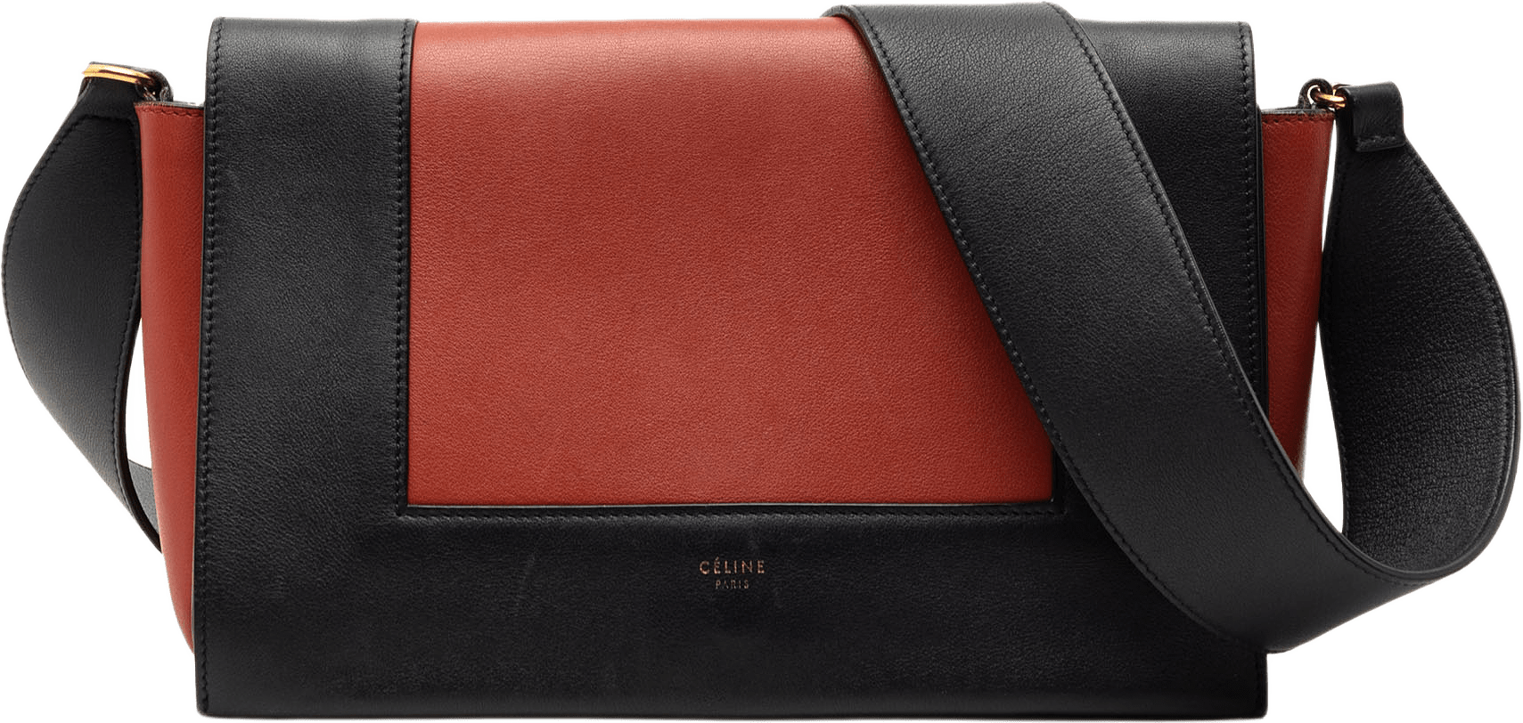Celine Medium Shiny Smooth Calfskin Frame Shoulder Bag, från Luxclusif, i färgen black.