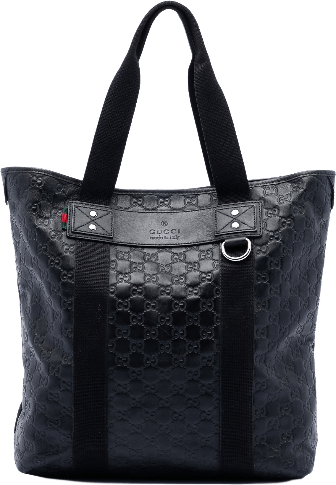 Gucci Guccissima Web Tote, från Luxclusif, i färgen black.