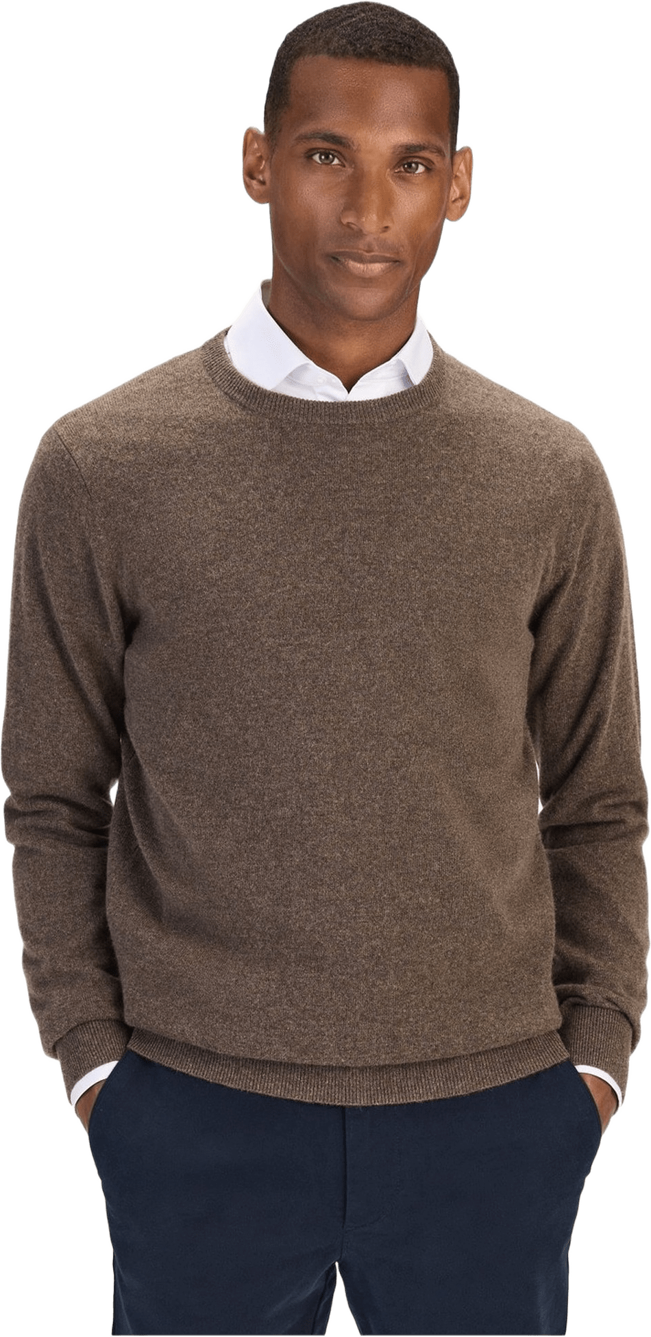 Pure Cashmere Crew Neck Sweater (franke), från John Henric, i färgen brown.