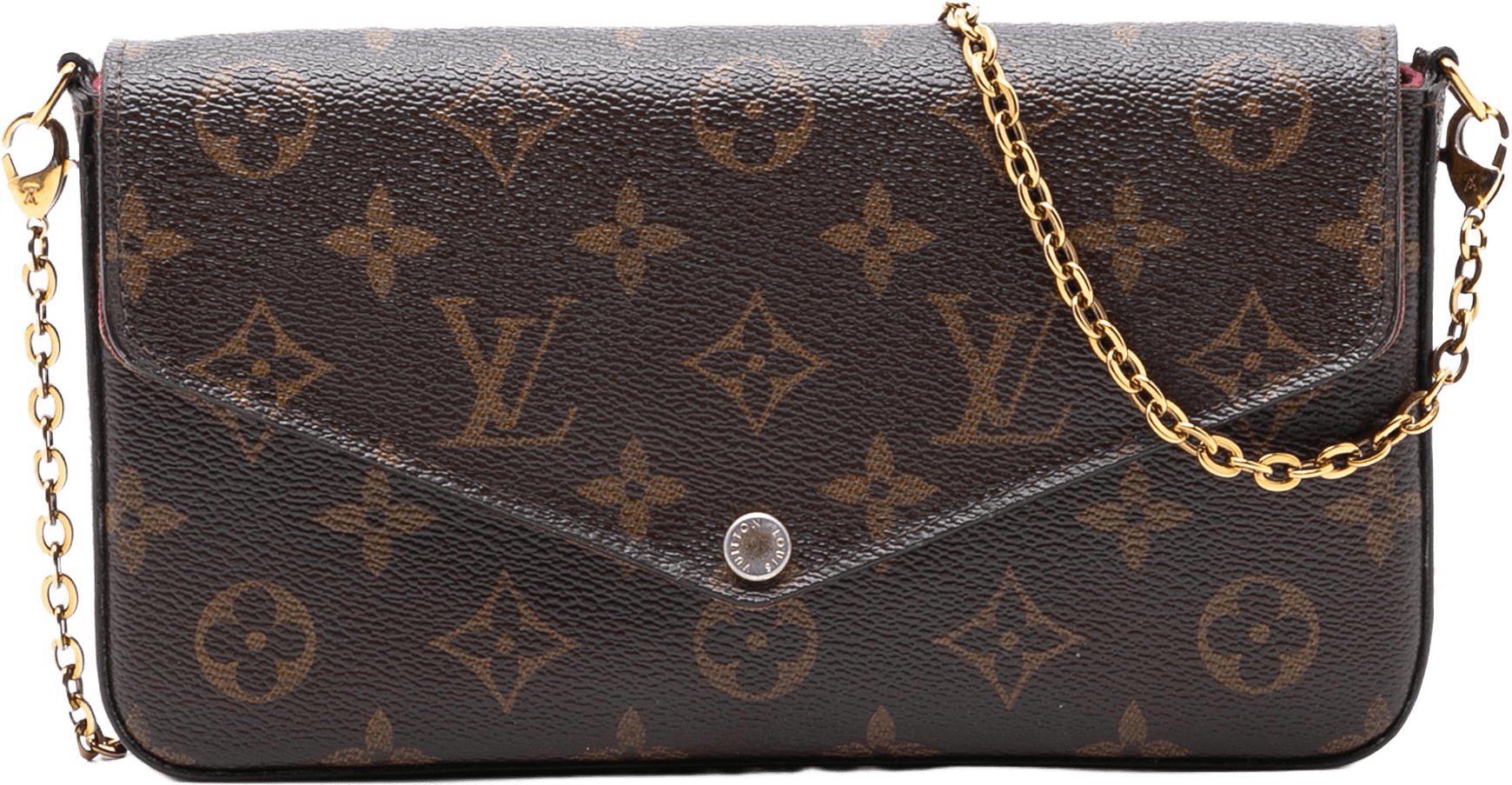 Louis Vuitton Monogram Pochette Felicie, från Luxclusif, i färgen brown.