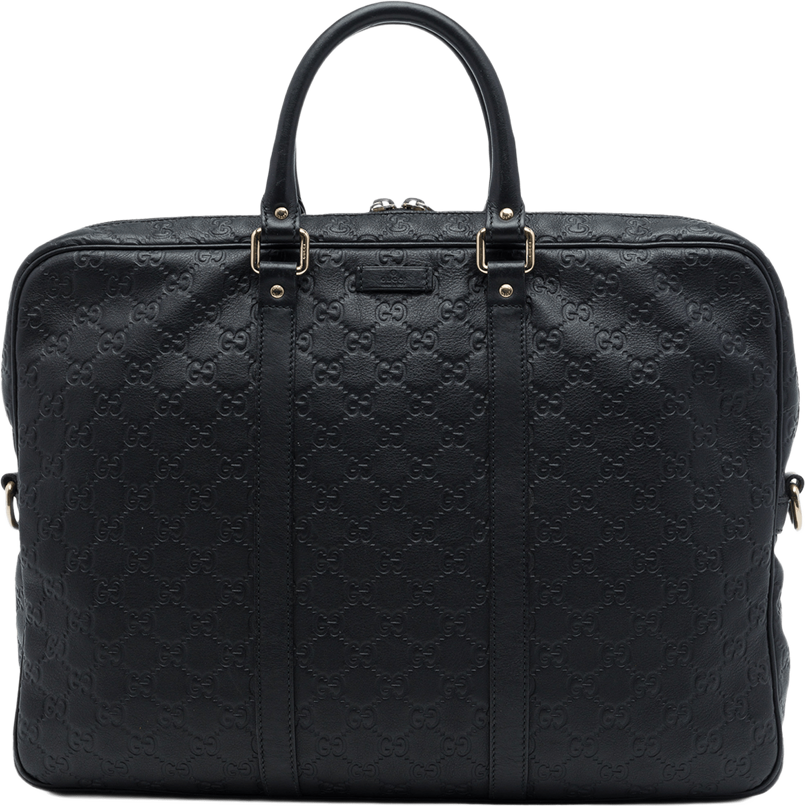 Gucci Guccissima Business Bag, från Luxclusif, i färgen svart.