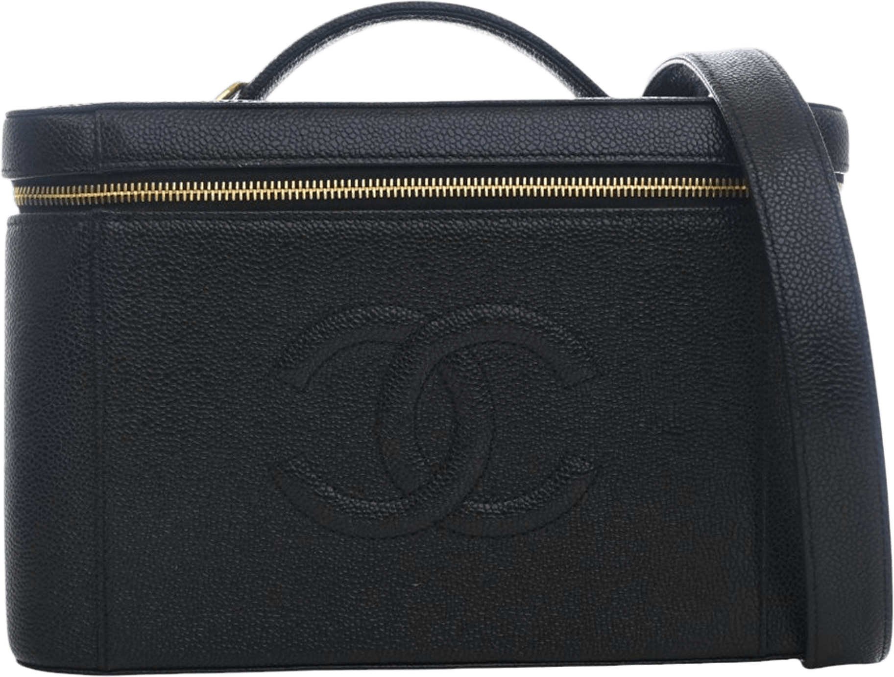 Chanel Cc Caviar Vanity Bag, från Luxclusif, i färgen black.
