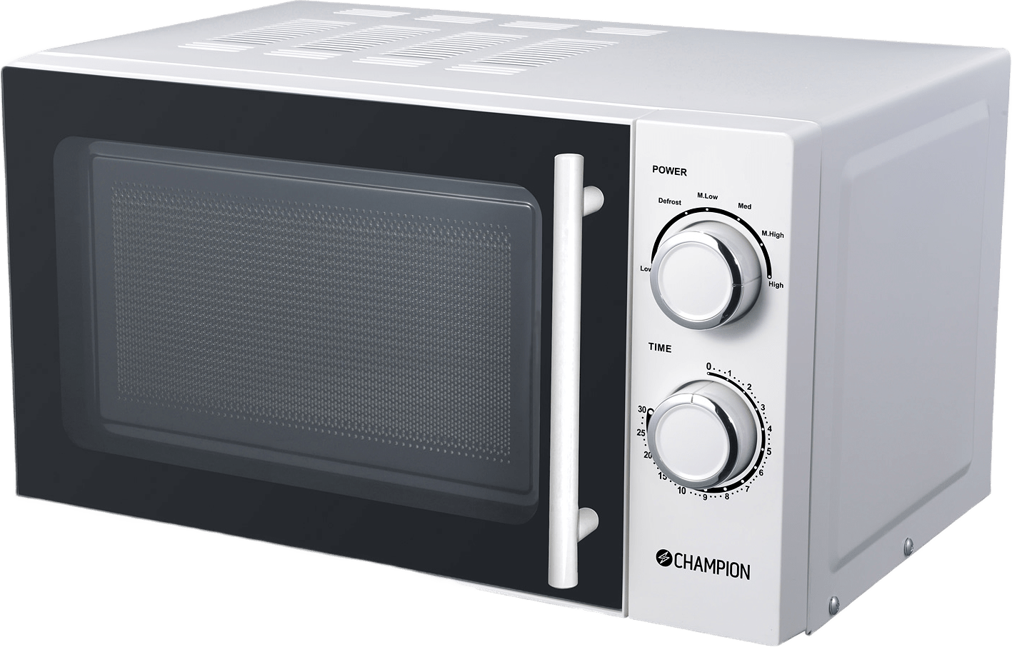 Mikrovågsugn 20l, från Champion Nordic, i färgen vit.
