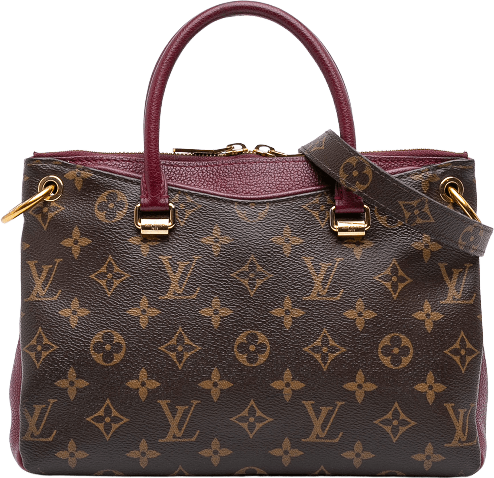 Louis Vuitton Monogram Pallas Bb, från Luxclusif, i färgen brown.