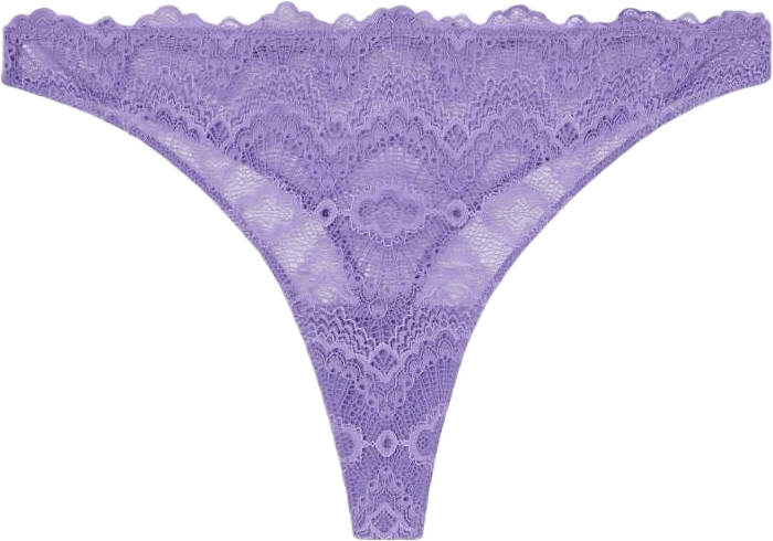 Lace Thong, från Understatement, i färgen electric lilac.