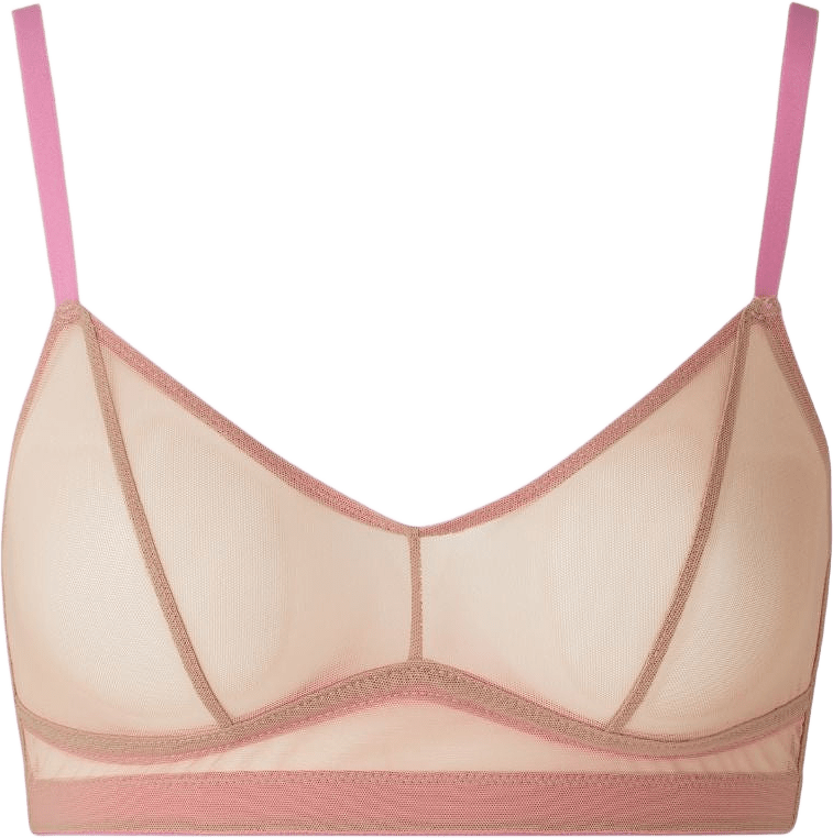 Mesh Balconette, från Understatement, i färgen warm nude/candy pink.
