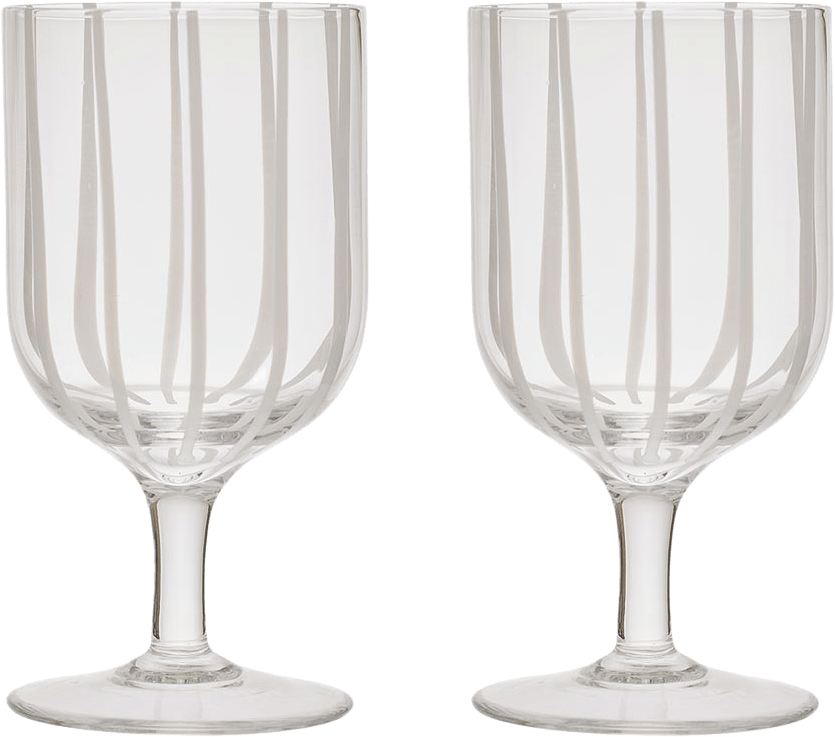 Mizu Wine Glass - Pack Of 2, från OYOY Living, i färgen clear.