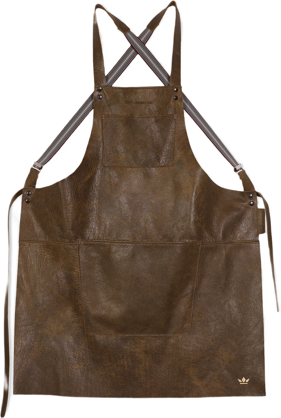 Förkläde Med Hängslen 65 X 77 Cm, från Dutchdeluxes, i färgen Dark brown.