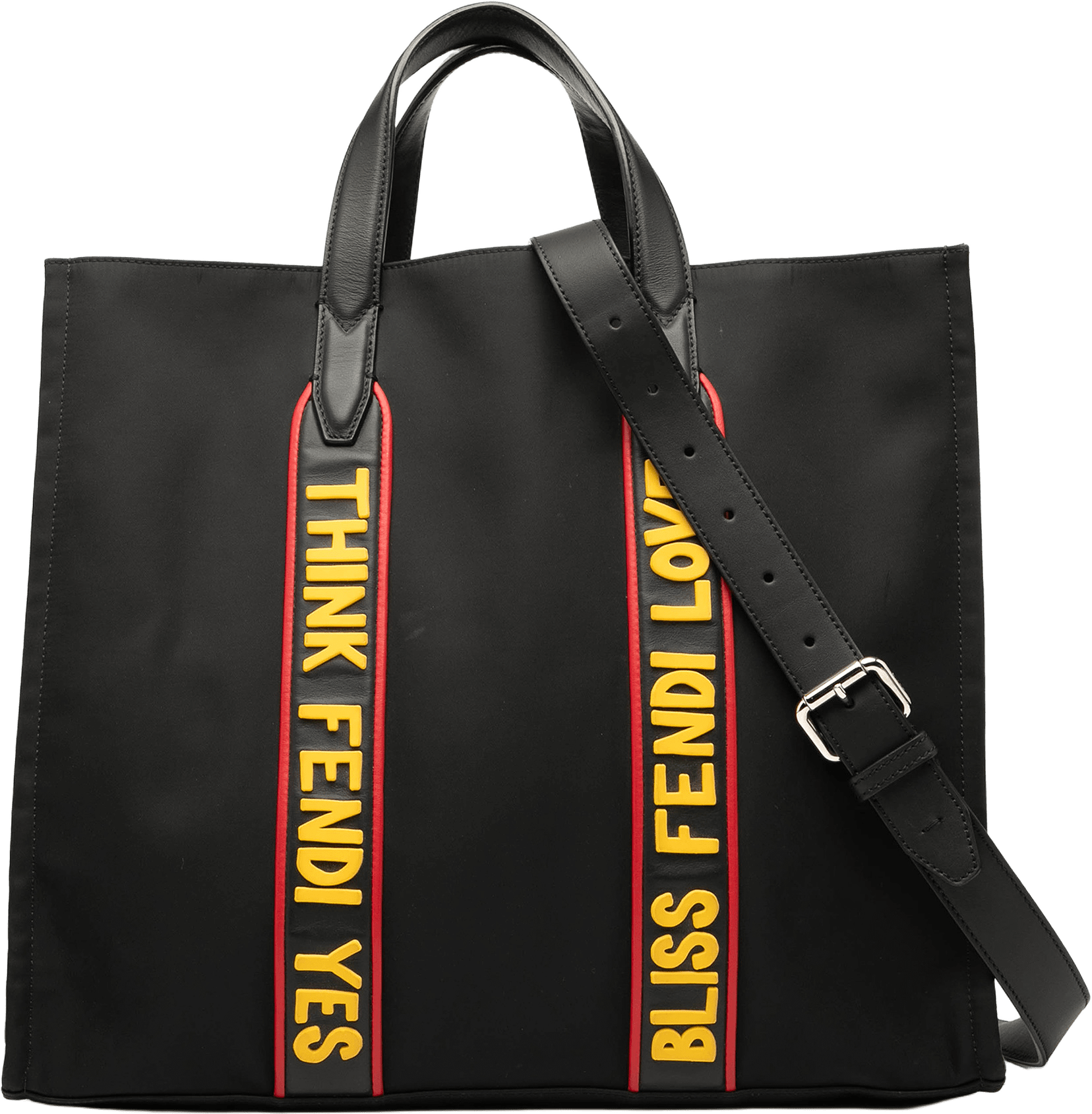 Fendi Large Nylon Think Fendi Yes Shopper Tote, från Luxclusif, i färgen black.