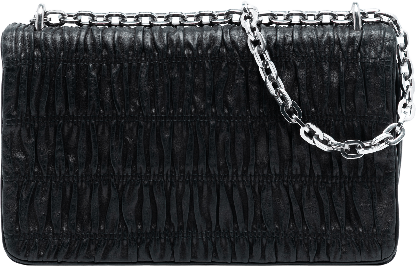 Prada Nappa Gaufre Shoulder Bag, från Luxclusif, i färgen black.