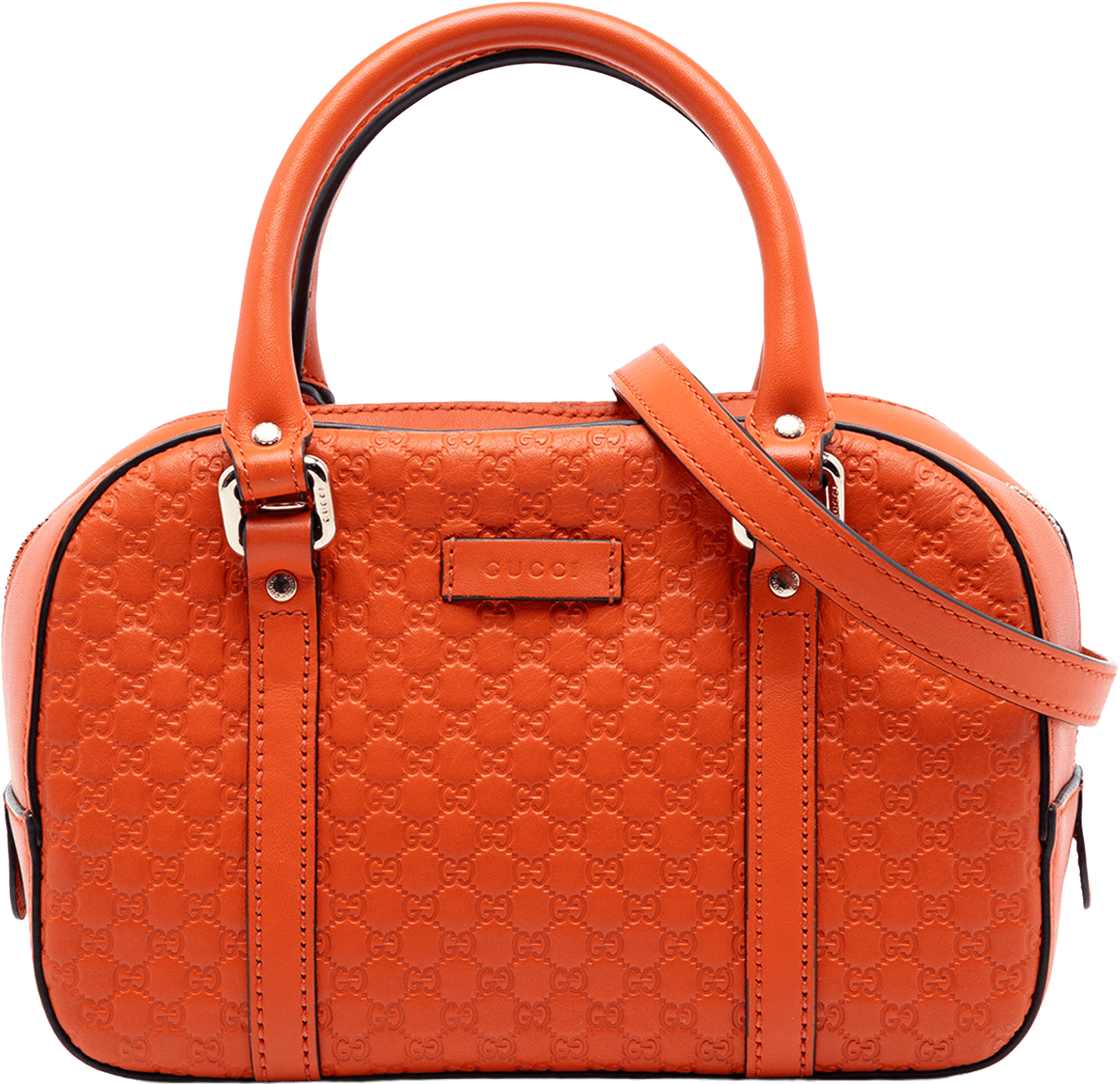 Gucci Small Microguccissima Bree Satchel, från Luxclusif, i färgen orange.