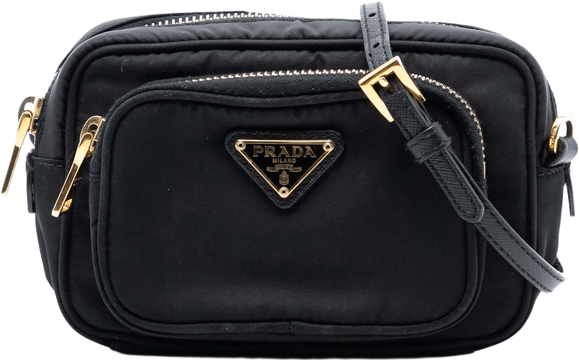 Prada Tessuto Camera Bag, från Luxclusif, i färgen black.