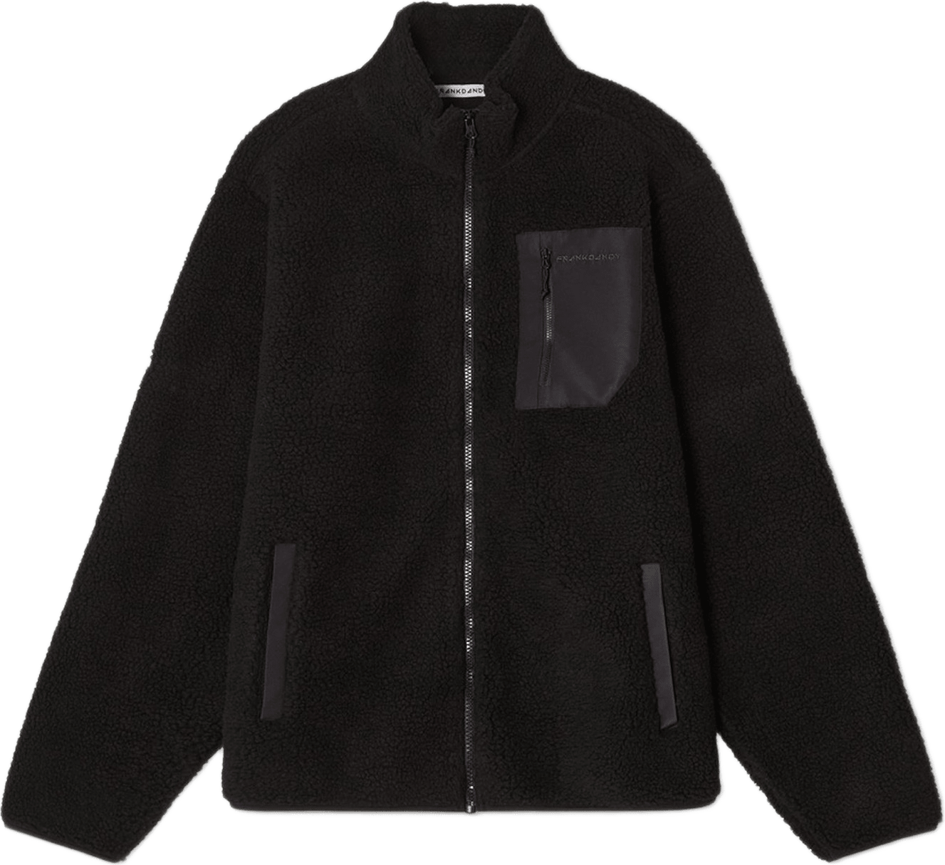 Men's Pile Fleece Jacket, från Frank Dandy, i färgen black.