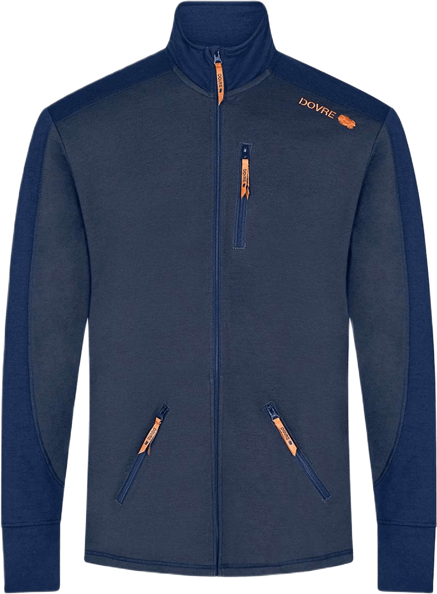 Mellanlagerjacka 100% Ull Marinblå, från Dovre, i färgen navy.