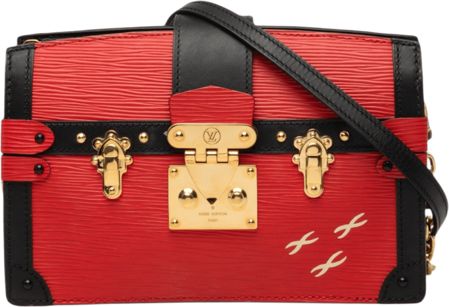 Louis Vuitton Epi Trunk Clutch, från Luxclusif, i färgen svart.
