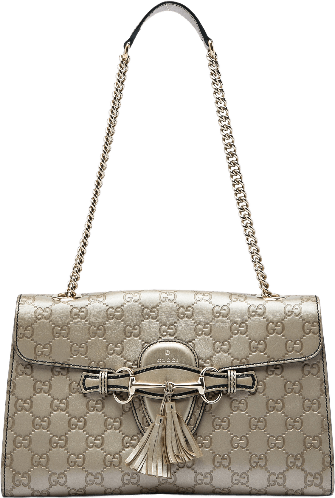 Gucci Medium Guccissima Emily Shoulder Bag, från Luxclusif, i färgen guld.