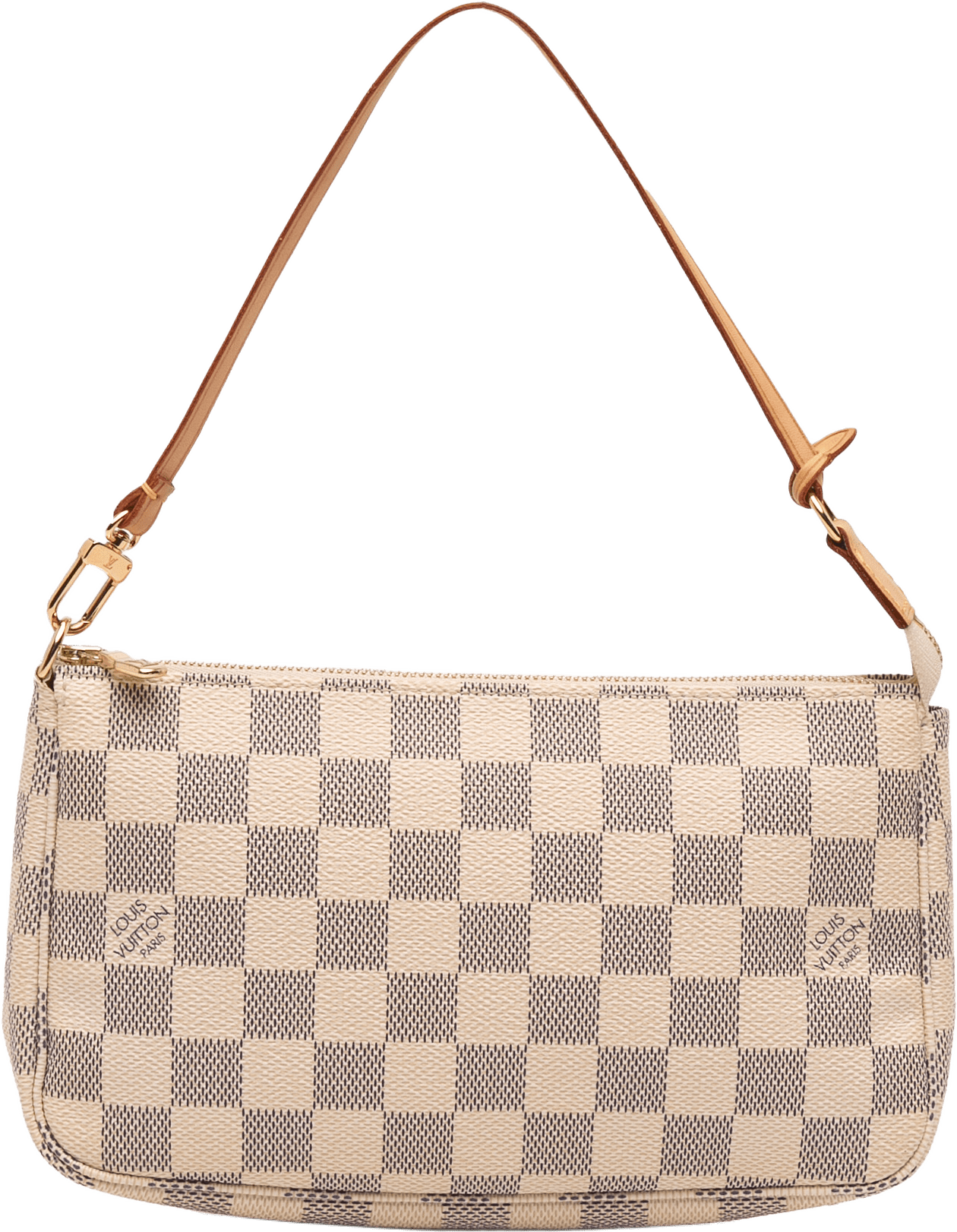 Louis Vuitton Damier Azur Pochette Accessoires, från Luxclusif, i färgen white.
