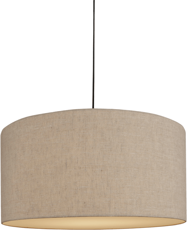 Pendel Soft Ø60, från Belid, i färgen linne natur/metallic bronze.