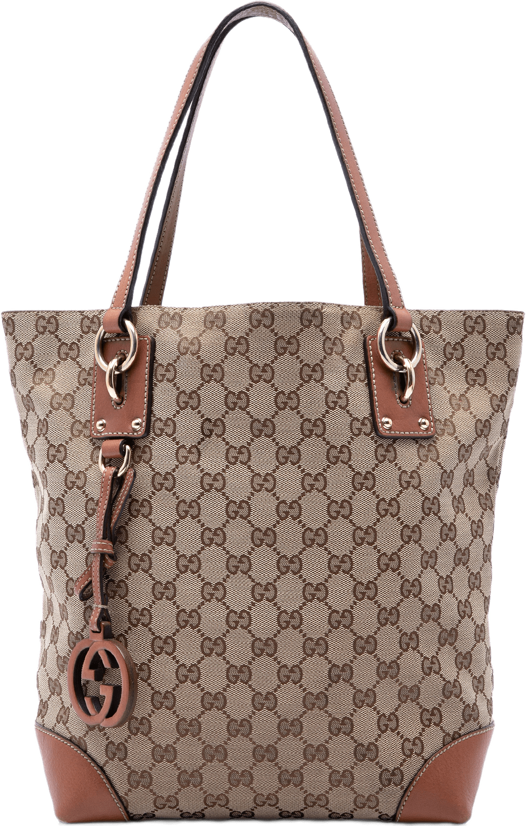 Gucci Gg Canvas Gg Charm Tote, från Luxclusif, i färgen brun.