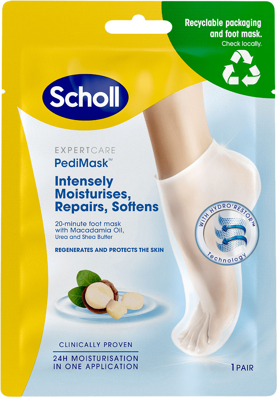 Mjukgörande Fotmask, från Scholl.