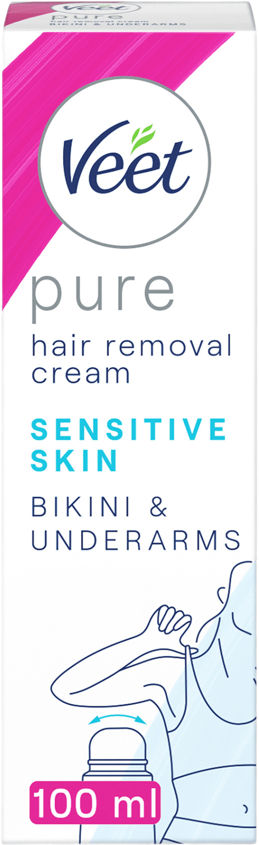 Veet Pure Hårborttagningskräm Bikini & Underarm, från Veet.