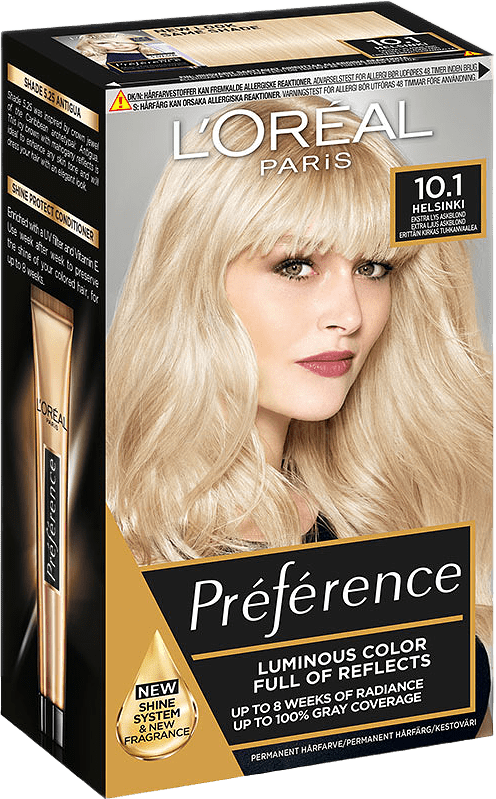 Préférence, permanent hårfärg, från L'Oréal Paris, i färgen 10,1 Helsinki.