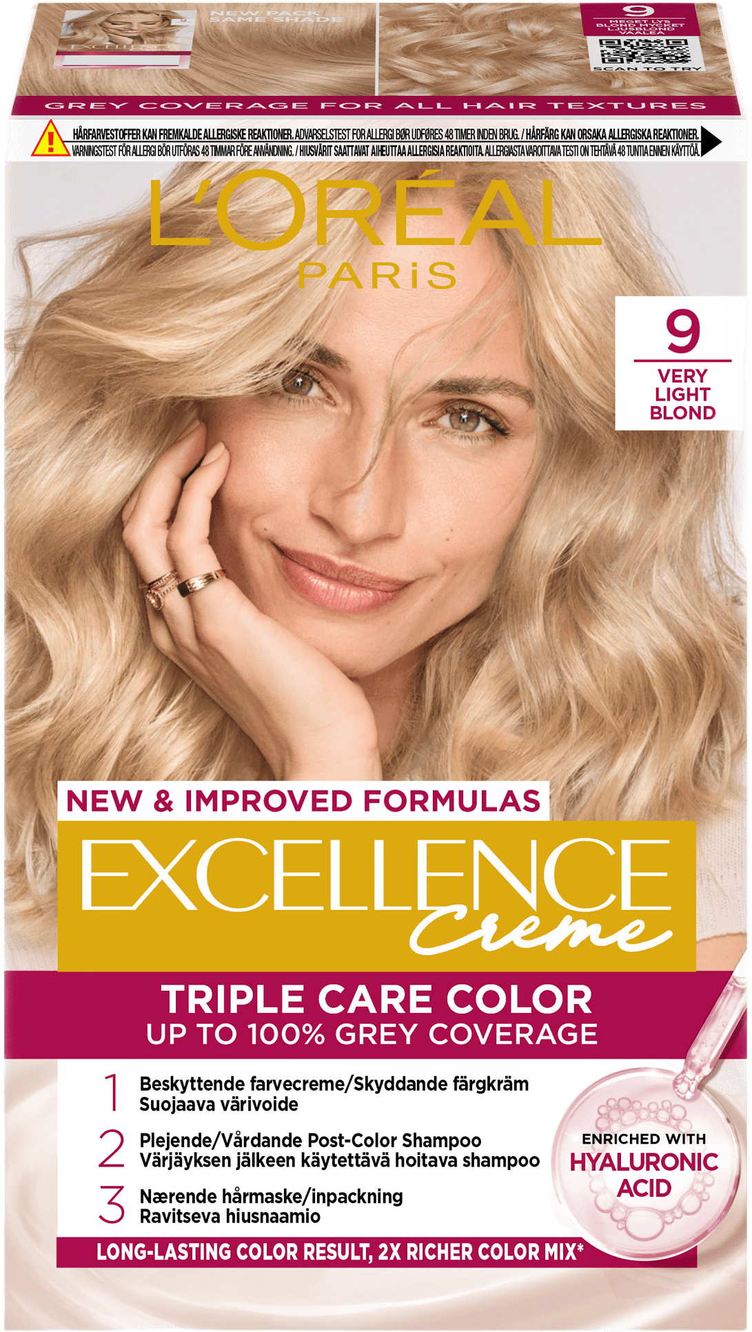 Excellence Créme, från L'Oréal Paris, i färgen 9 Very Light Blonde.