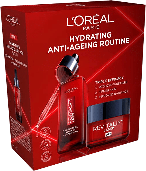 REVITALIFT LASER HYDRATING ANTI-AGEING ROUTINE, från L'Oréal Paris.