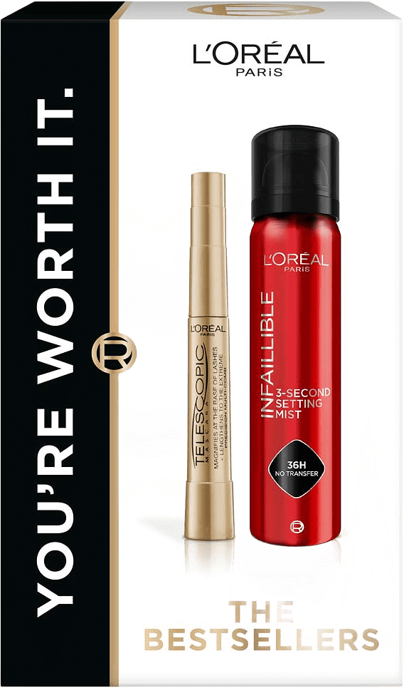 Telescopic Mascara and Infaillible Setting Mist presentbox, från L'Oréal Paris.