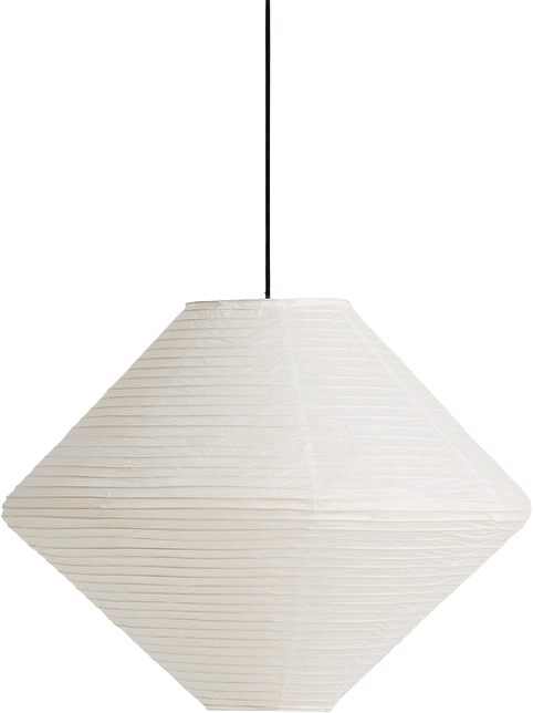 Paper shade Diamond Ø60, från HAY, i färgen Classic White.