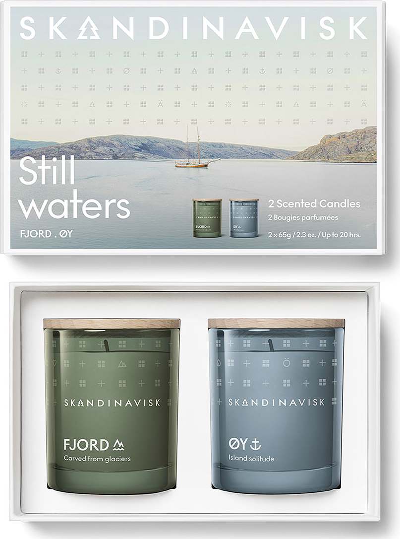 Still Waters Scented Candle Giftset FJORD & ØY, från Skandinavisk.