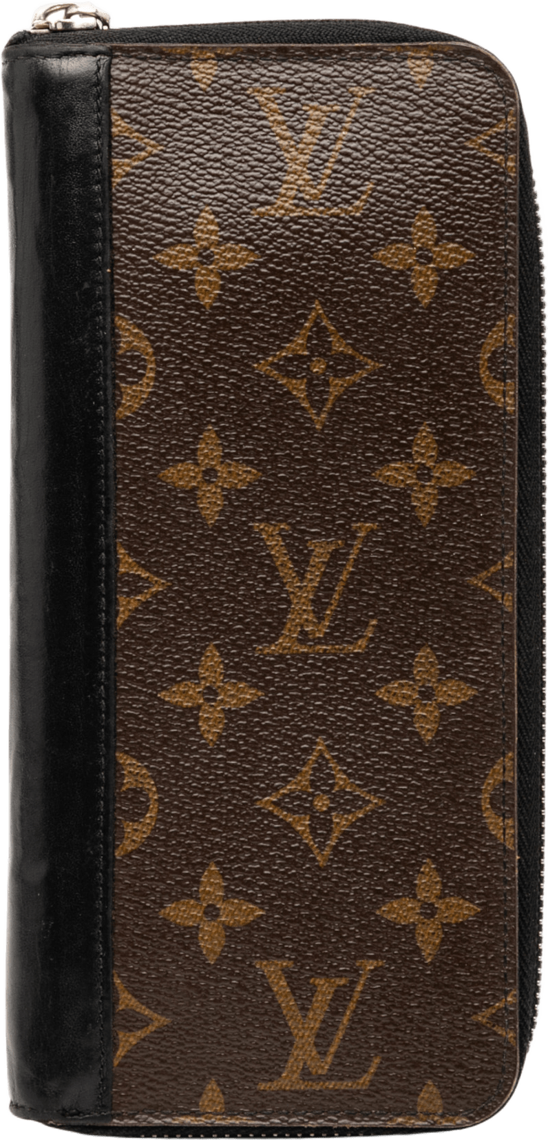 Louis Vuitton Monogram Macassar Vertical Zippy Wallet, från Luxclusif, i färgen brown.