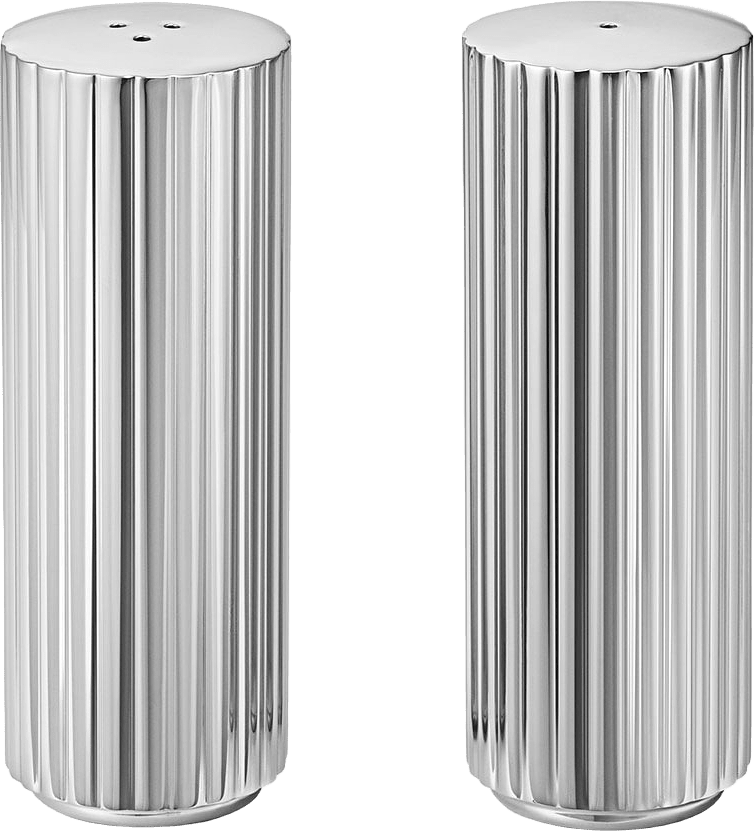 Salt- och pepparströare Bernadotte, från Georg Jensen, i färgen Rostfritt Stål.