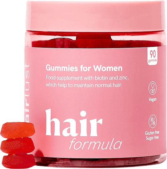 Hair Formula Gummies for Women, från Hairlust, i färgen Pink.
