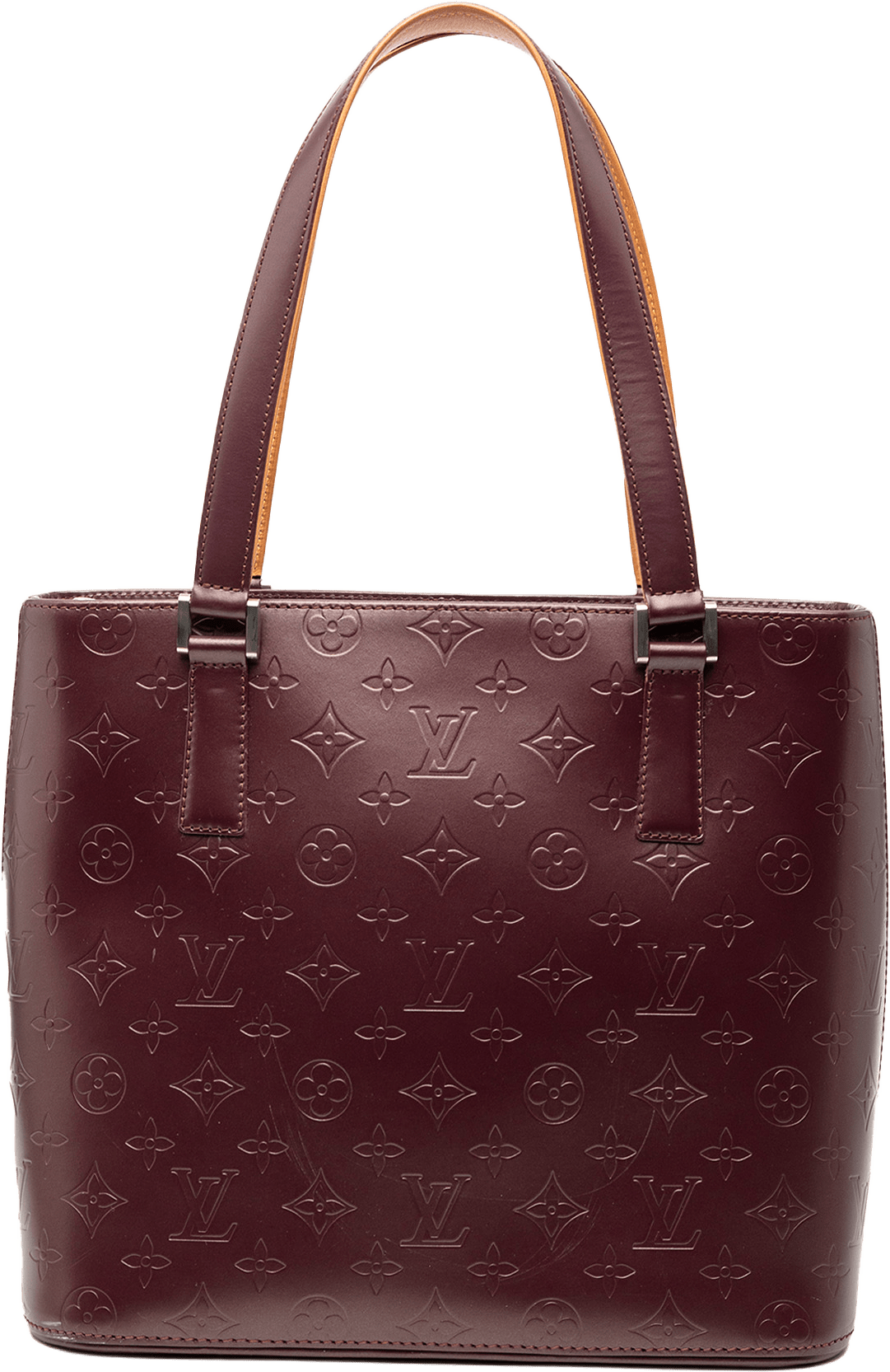 Louis Vuitton Monogram Mat Stockton, från Luxclusif, i färgen burgundy.