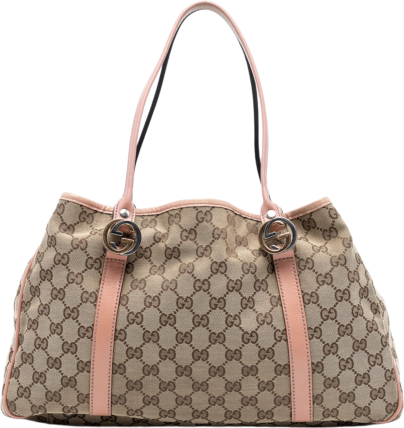 Gucci Gg Canvas Twins Tote, från Luxclusif, i färgen beige.
