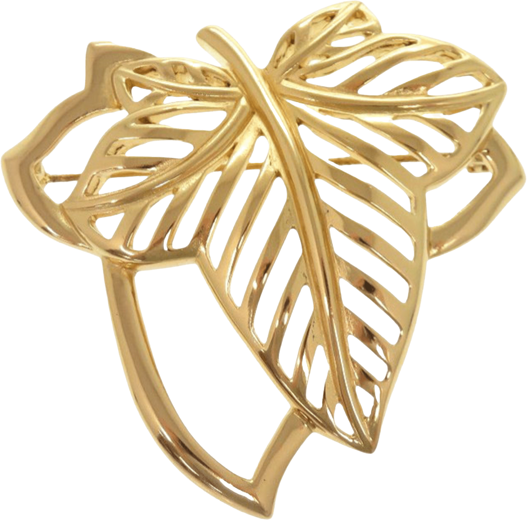 Dior Gold Plated Leaf Brooch, från Luxclusif, i färgen gold.