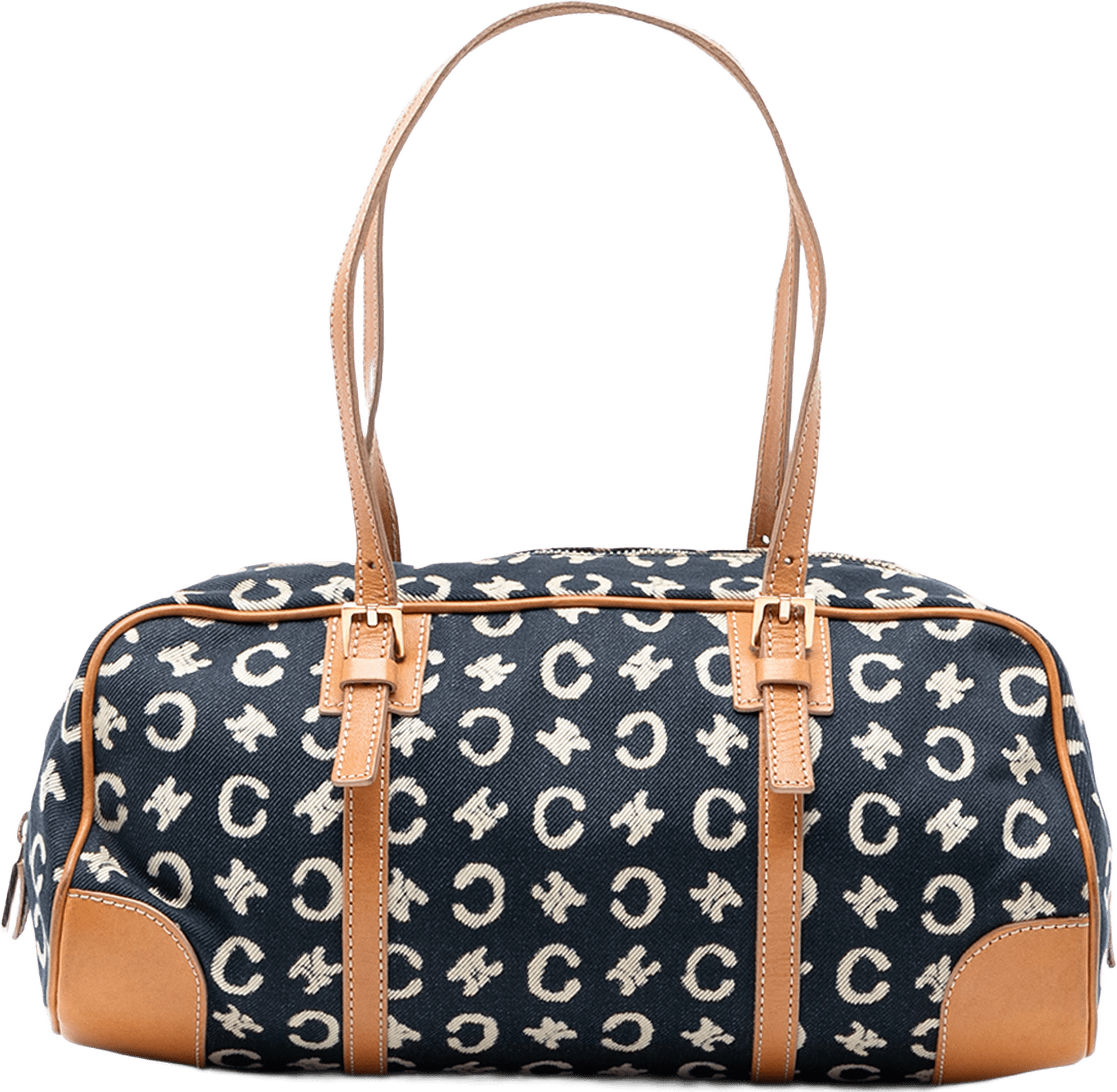 Celine C Macadam Denim Shoulder Bag, från Luxclusif, i färgen navy.