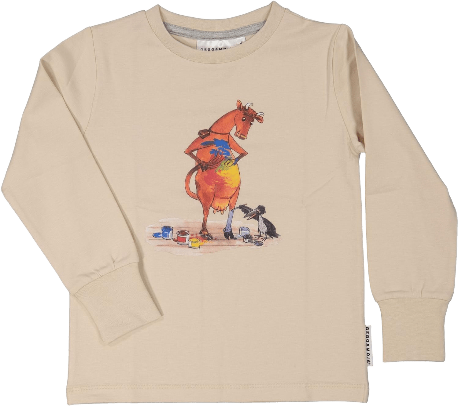 Tröja Mamma Mu Och Kråkan, från Geggamoja, i färgen beige.