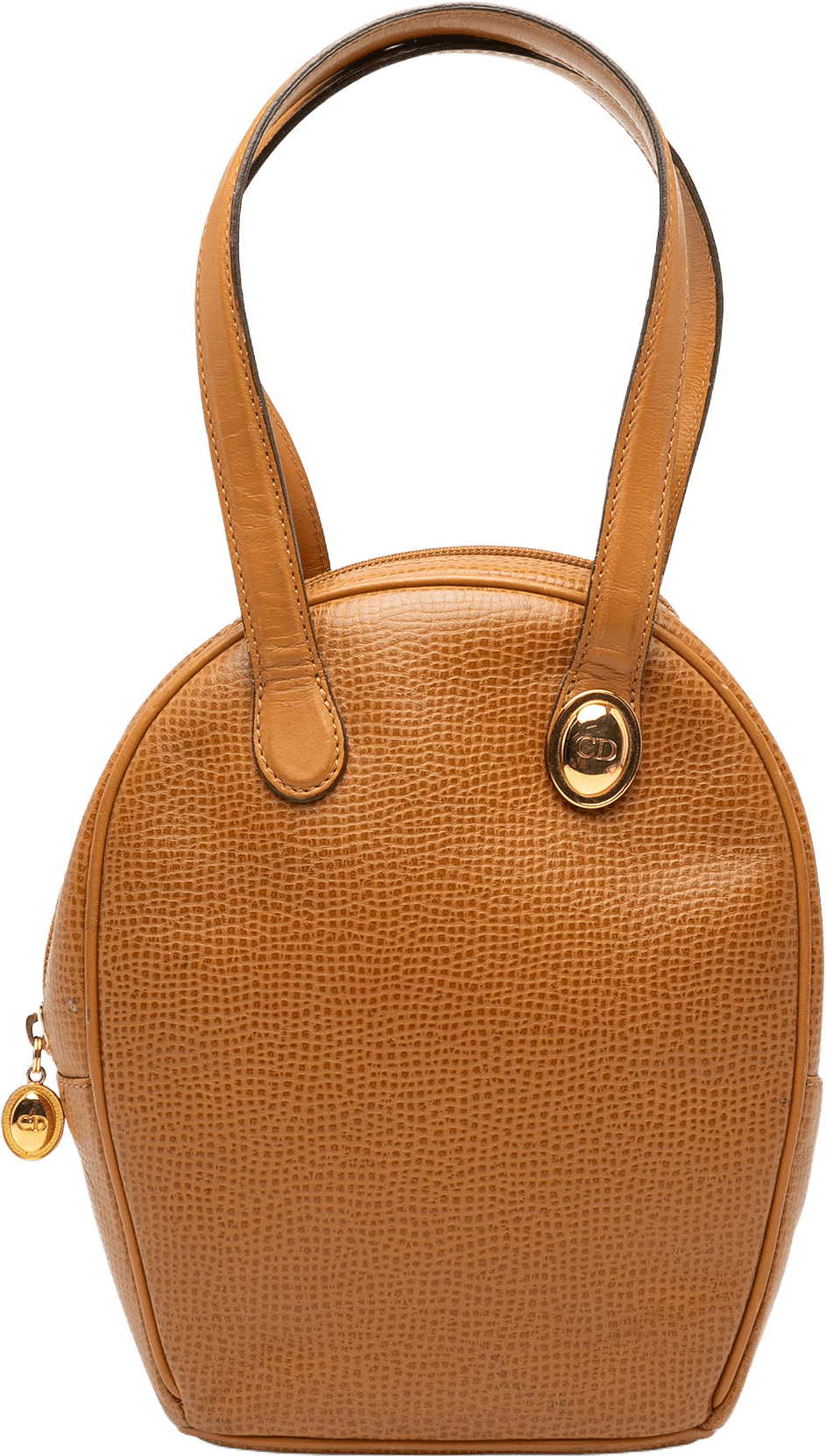 Dior Leather Cd Logo Handbag, från Luxclusif, i färgen camel.