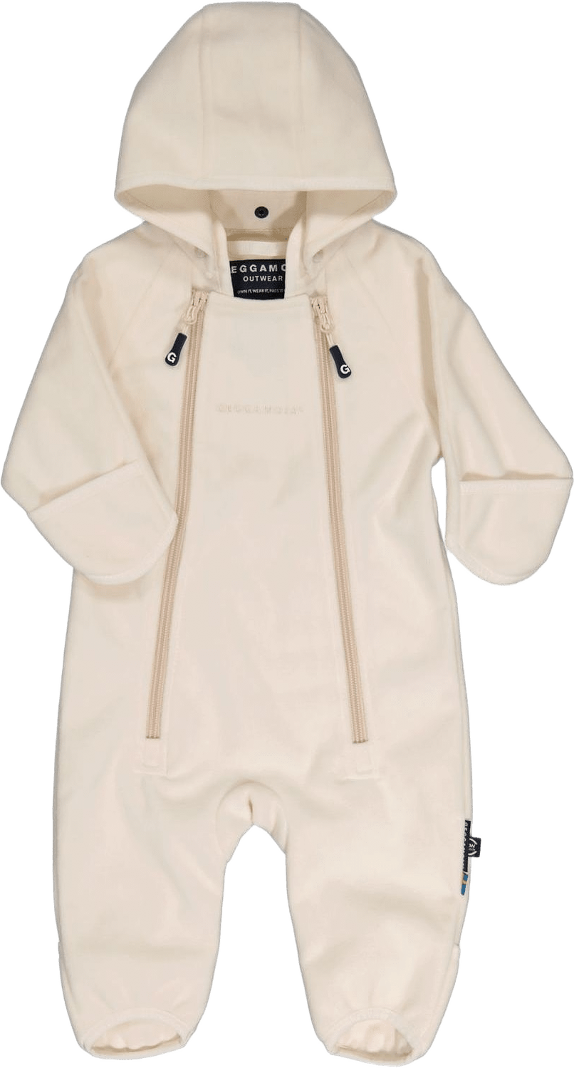 Vindfleece Overall, från Geggamoja, i färgen soft beige.