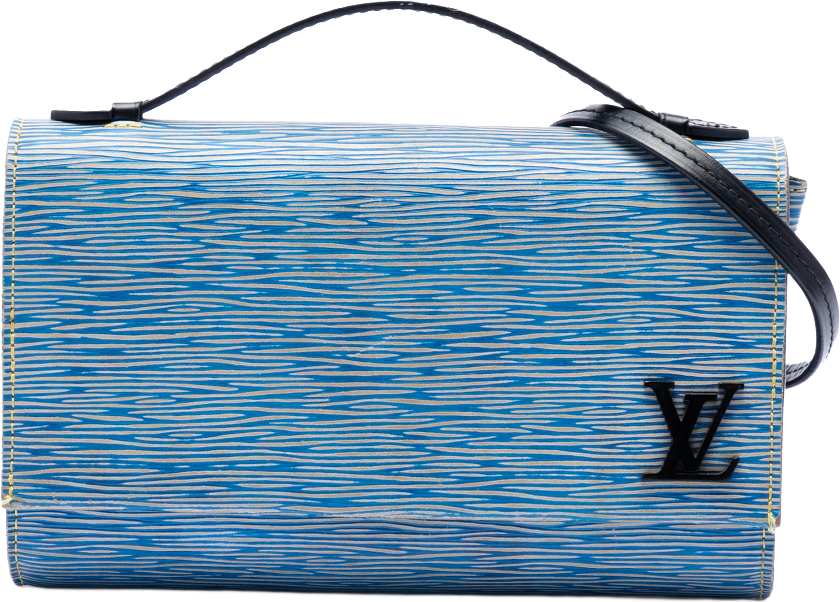 Louis Vuitton Epi Denim Clery, från Luxclusif, i färgen blå.