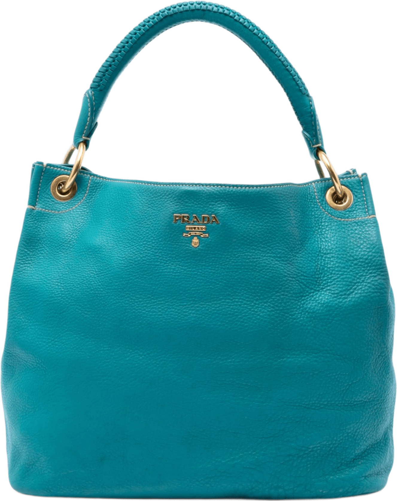 Prada Vitello Daino Hobo, från Luxclusif, i färgen blå.
