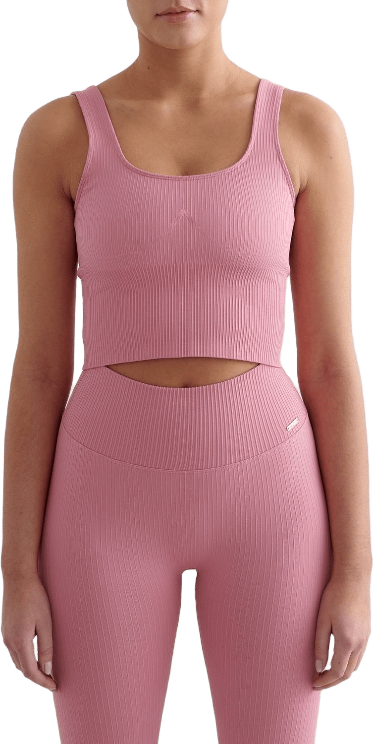Ribbed Seamless Shaping Bralette, från aim'n, i färgen desert rose.