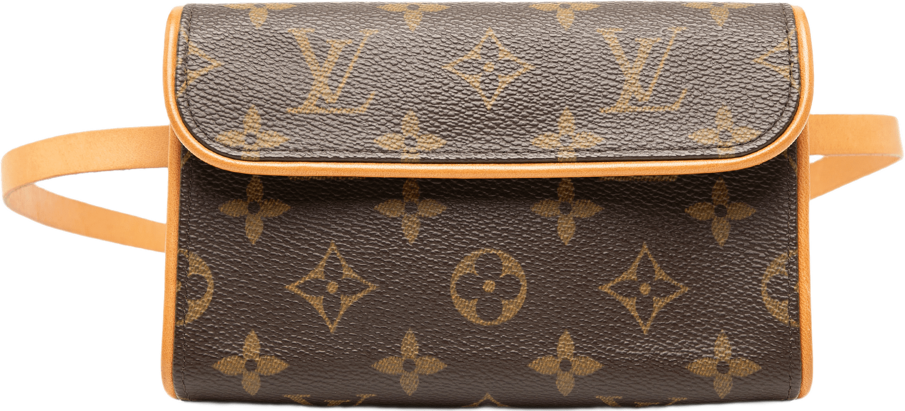 Louis Vuitton Monogram Pochette Florentine, från Luxclusif, i färgen brown.