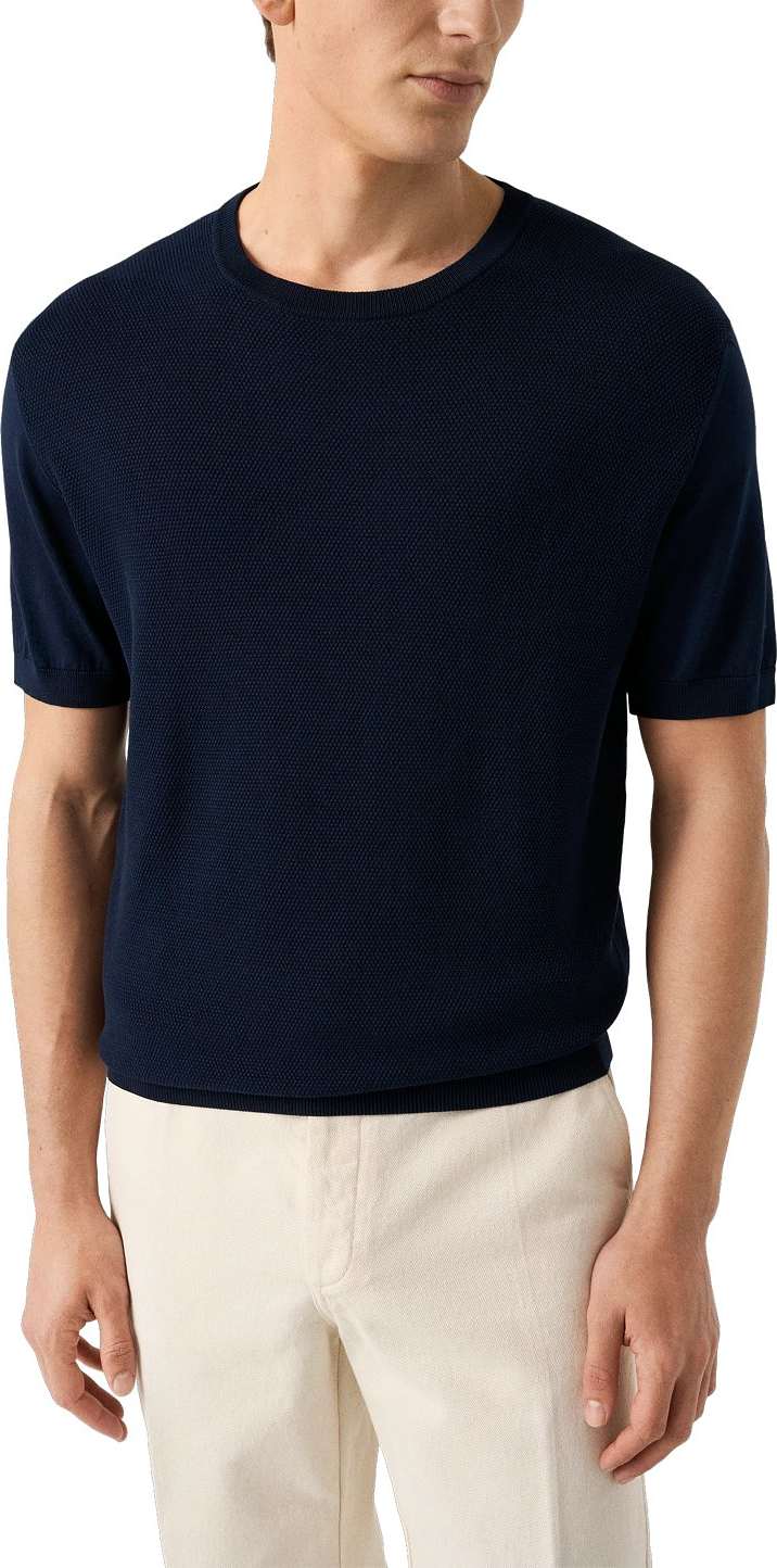 T-shirt Med Strukturerad Crew Neck