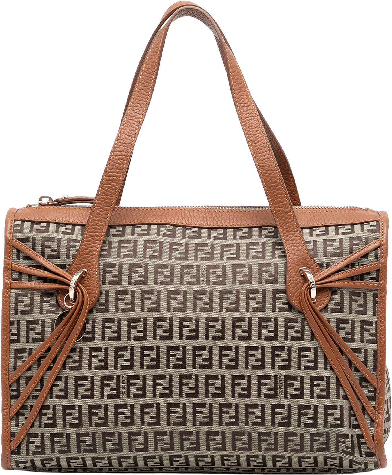Fendi Zucchino Canvas Tote, från Luxclusif, i färgen light brown.